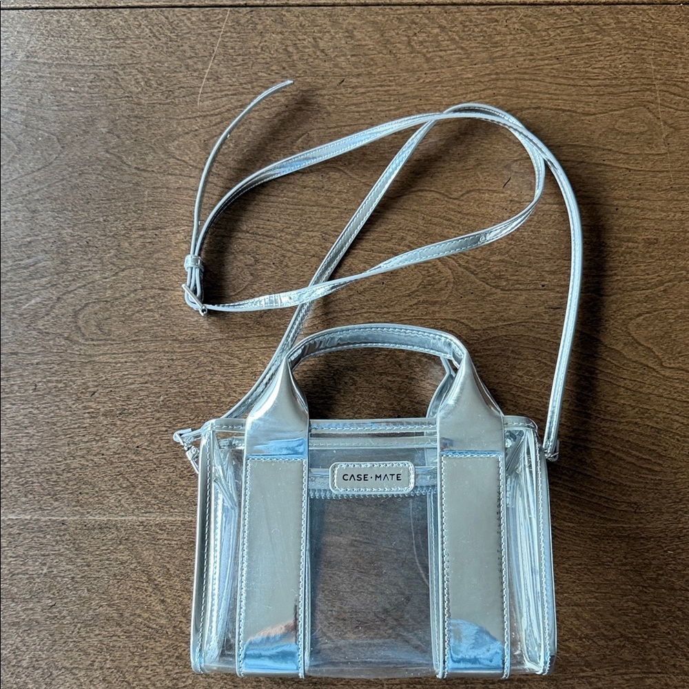 Case-Mate Silver Transparent Crossbody Bag